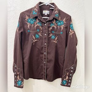 Panhandle Slim Retro Western Long Sleeve Shirt - M